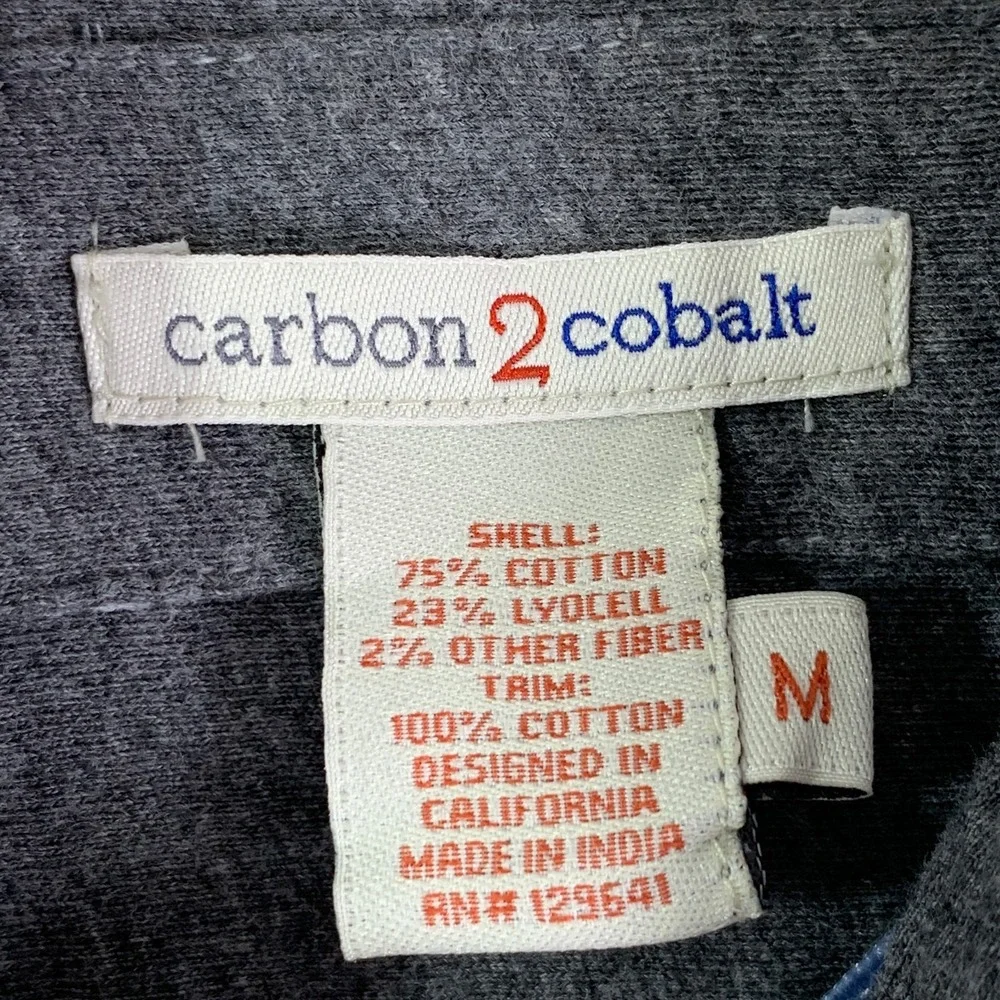 Carbon 2 Cobalt Flannel Shirt Men Medium Button Up Long Sleeve
